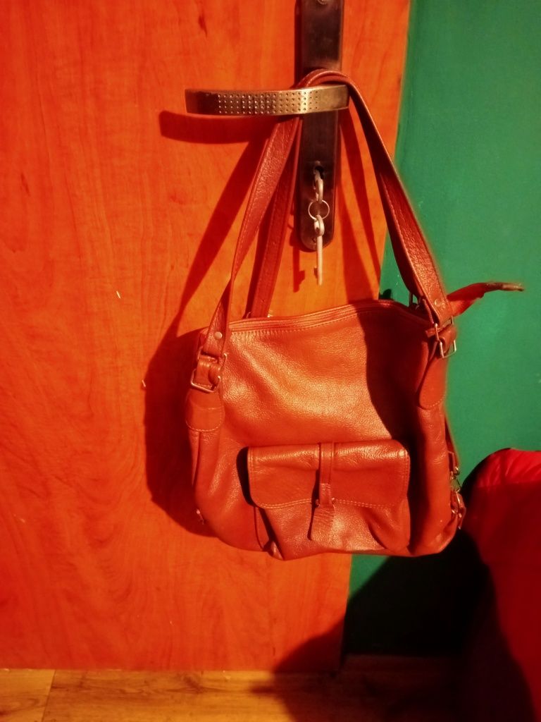 Torba i plecak w jednym skórzany