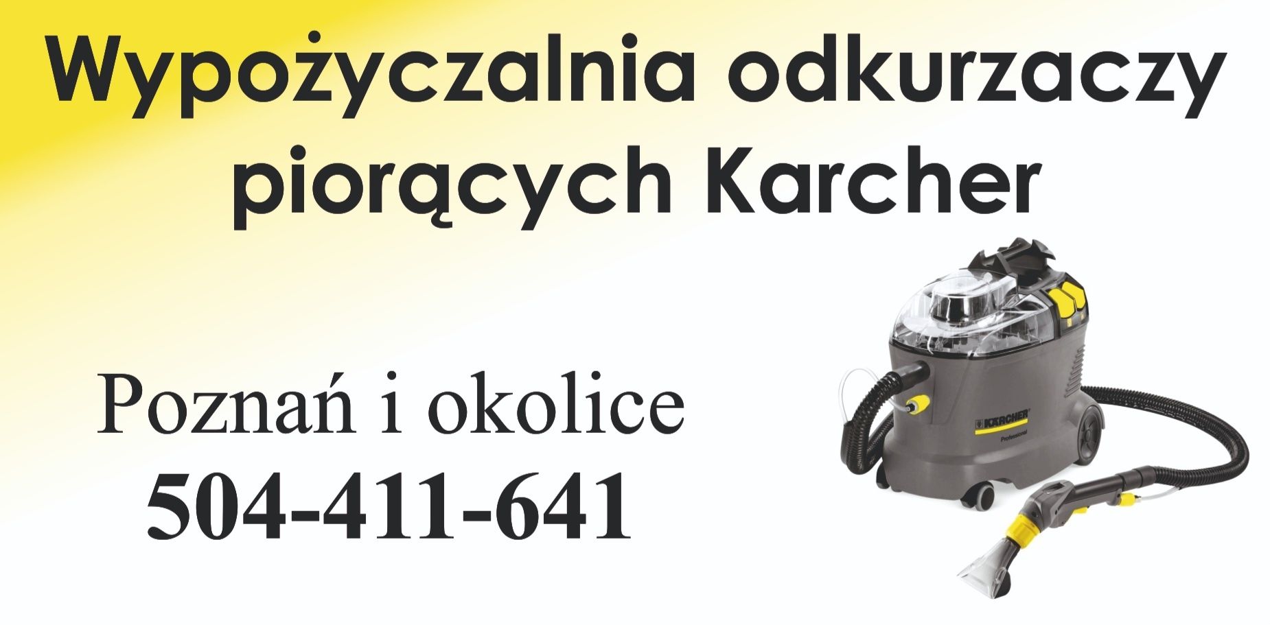 Wynajem - Odkurzacz piorący Karcher Puzzi 10/1, 8/1   F Vat