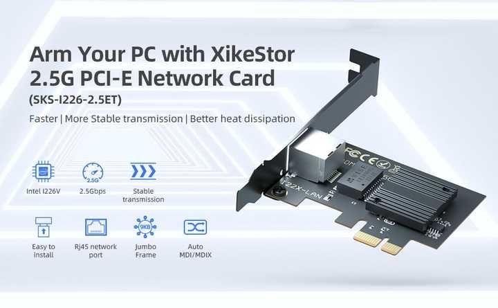 Мережава карта RJ45 PCIe 2.5G Ethernet Intel I226-V