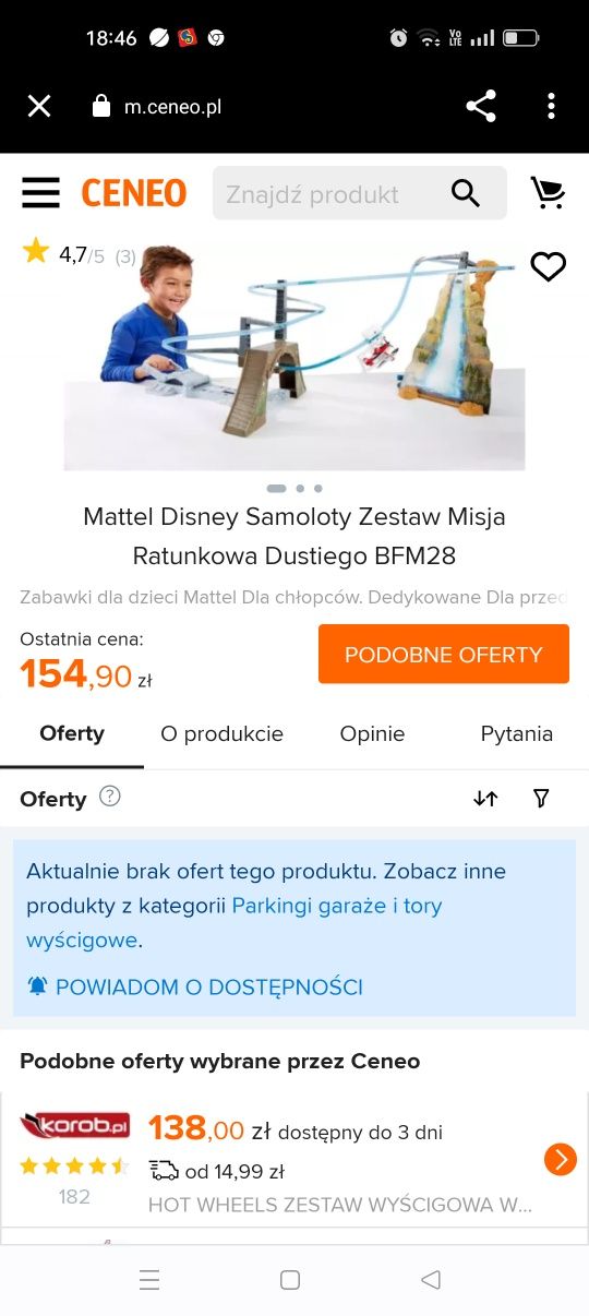 Misja ratunkowa samolot  Dusty - Mattel