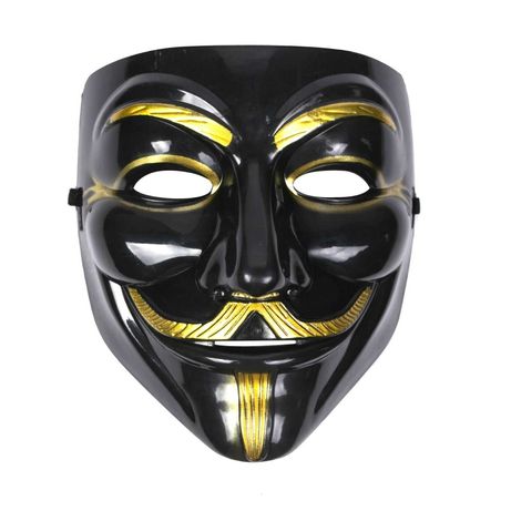 Máscara Anonymous / Vendetta Preto NOVA