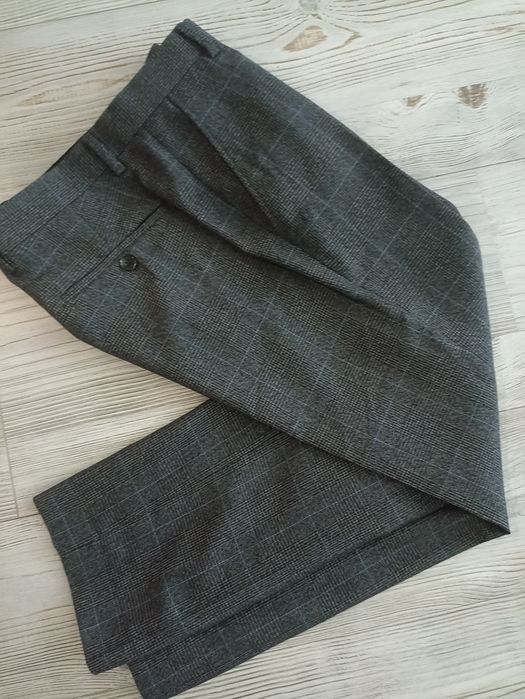 Підлітковий класичний костюм трійка slimfit в клітинку в школу стан но