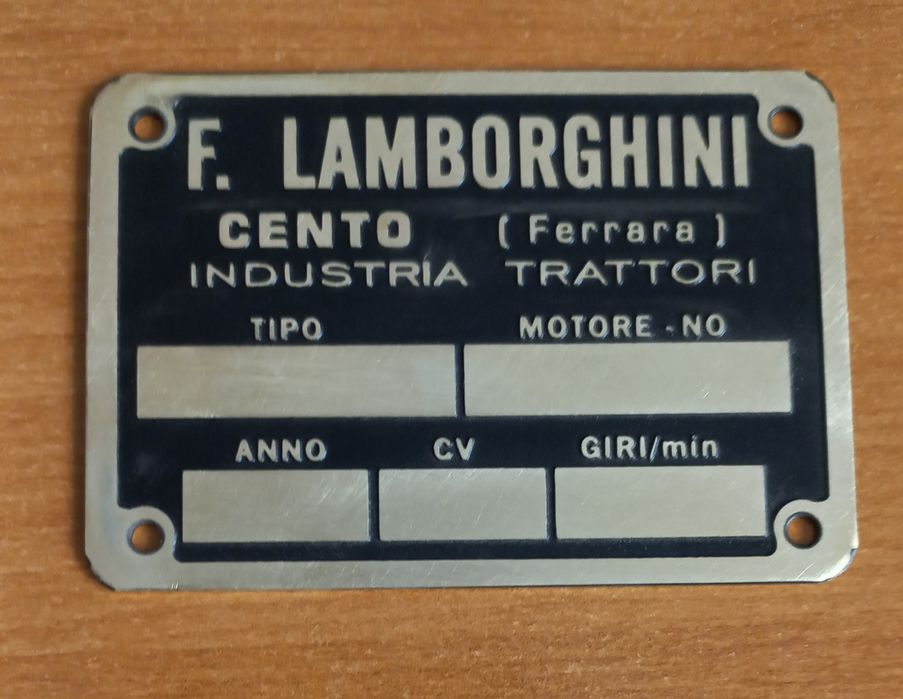 Tabliczka znamionowa Lamborghini traktor ciągnik zabytek