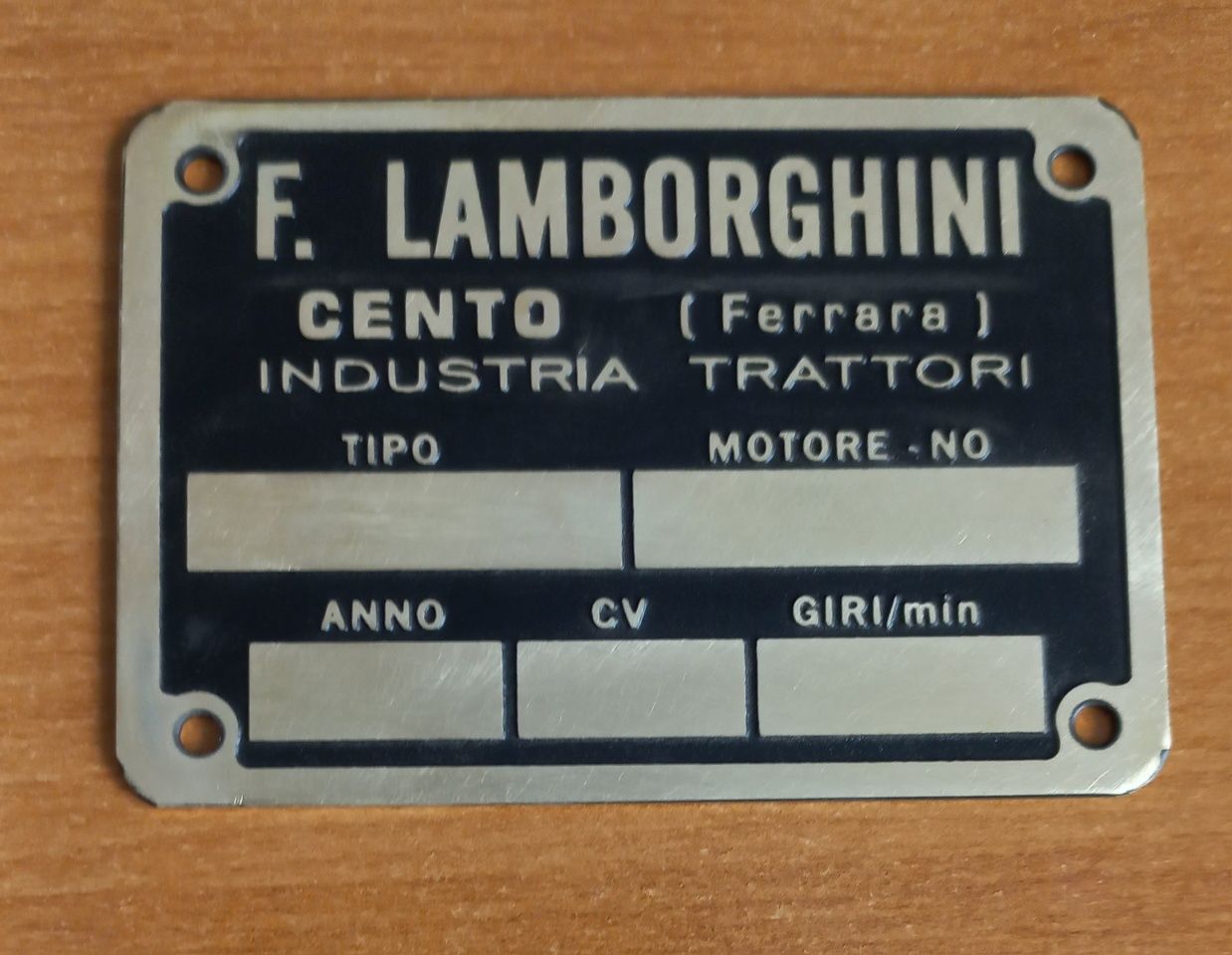 Tabliczka znamionowa Lamborghini traktor ciągnik