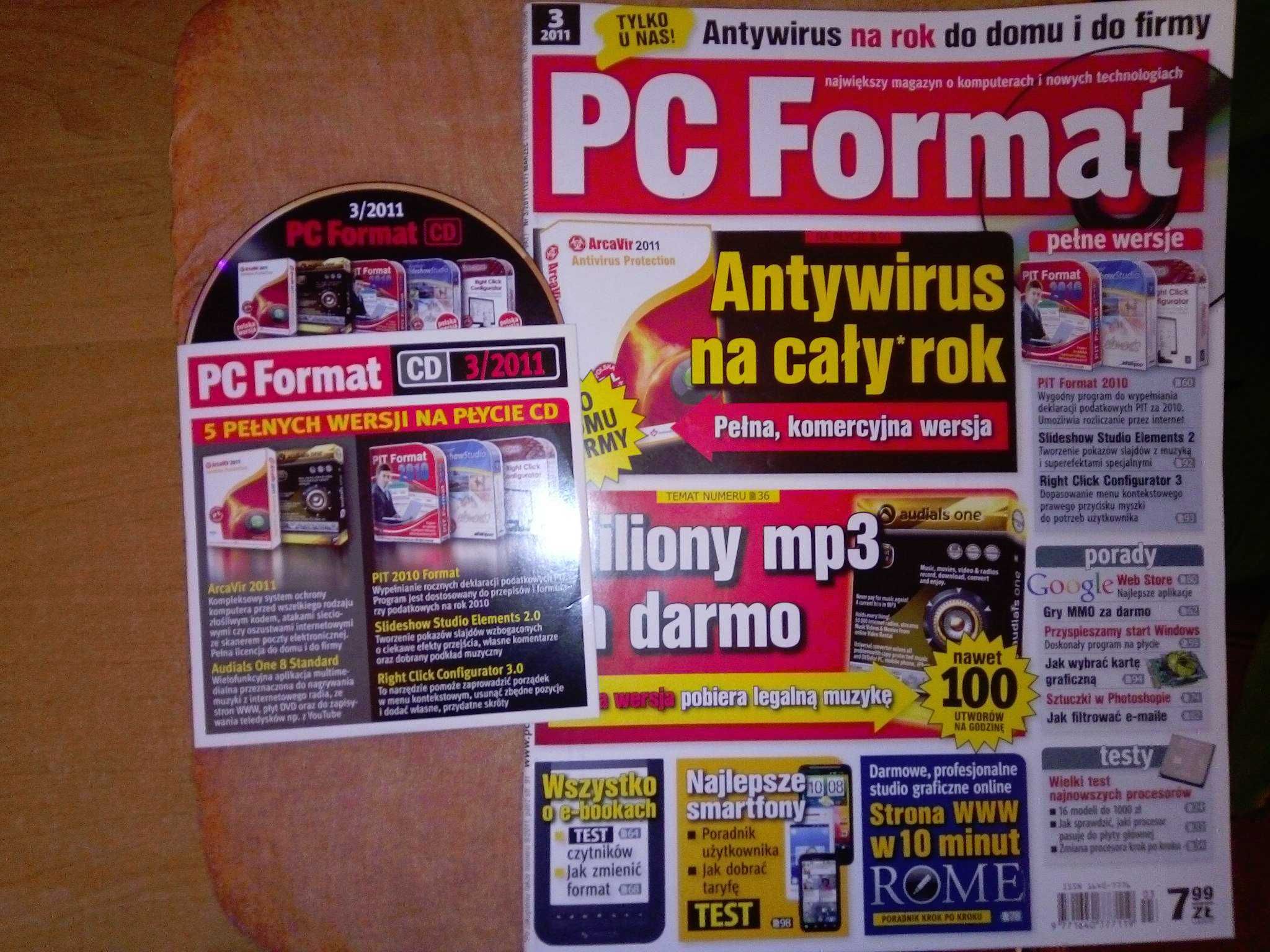 PC Format 3 2011 marzec (127) Gazeta + płyta CD Czasopismo