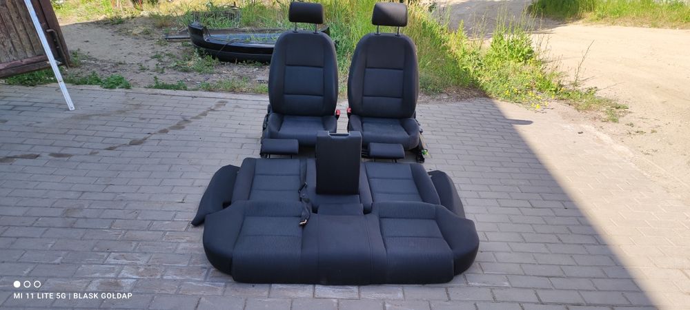 Fotele Fotel Zestaw Welur  Grzane Przód Audi A4 B7 Kombi Blask Gołdap