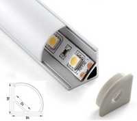 Perfil calha para Fita LED em Alumínio c/ Difusor – 2mts