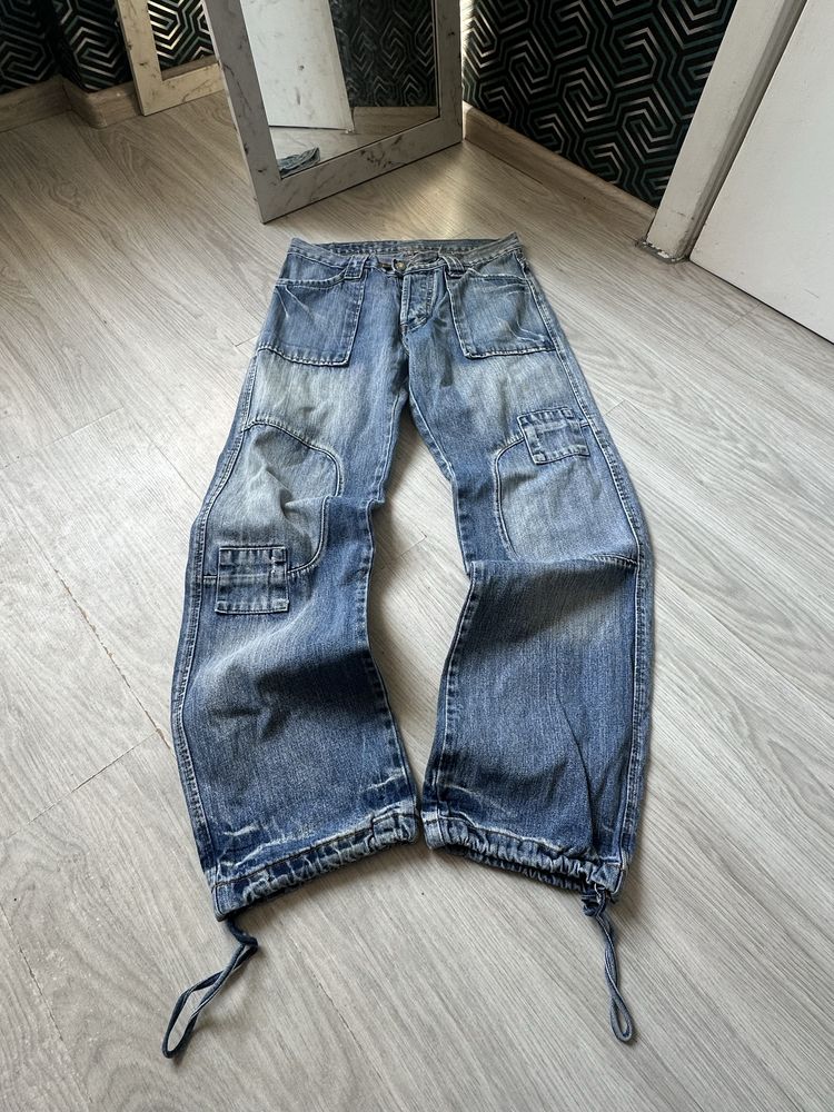 Мужские широкие джинсы Japanese Style Washed Balenciaga Style