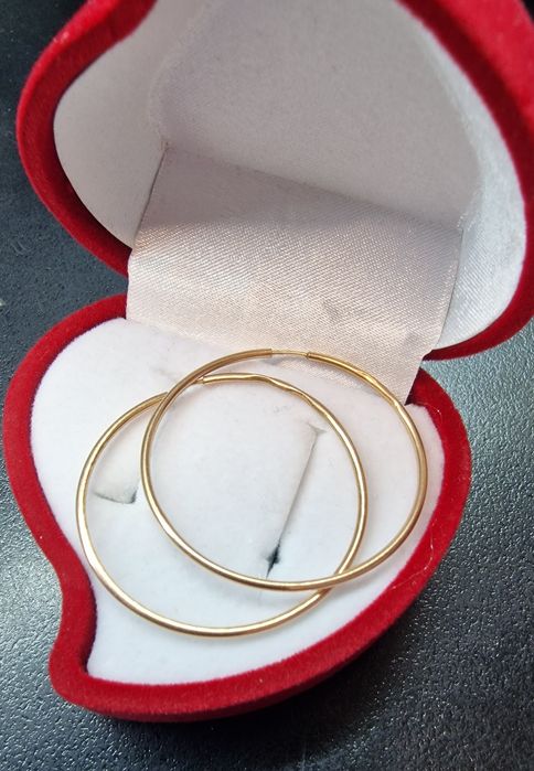 ZŁOTE kolczyki koła 14K pr.585 Komis Madej Sosnowiec