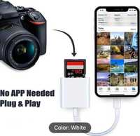 Adapter do Iphona  na kartę SD pobieranie zdjęć z telefonu