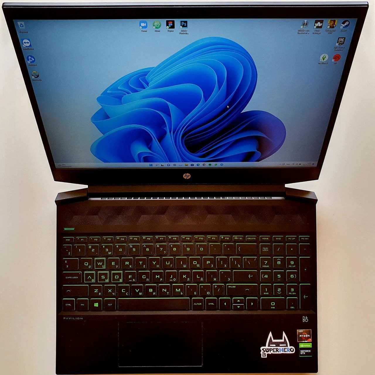 Laptop HP Pavilion Gaming 15.6, Ryzen 7, GeForce GTX 1650, SDD 256