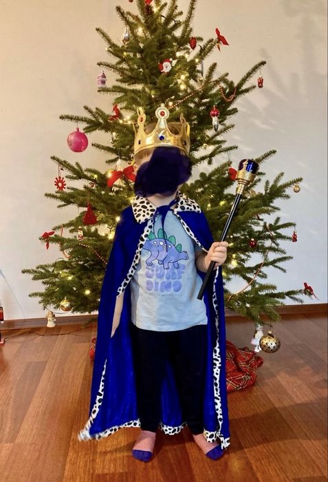 Strój kostium KRÓL NIEBIESKI jasełka rozm 100-120