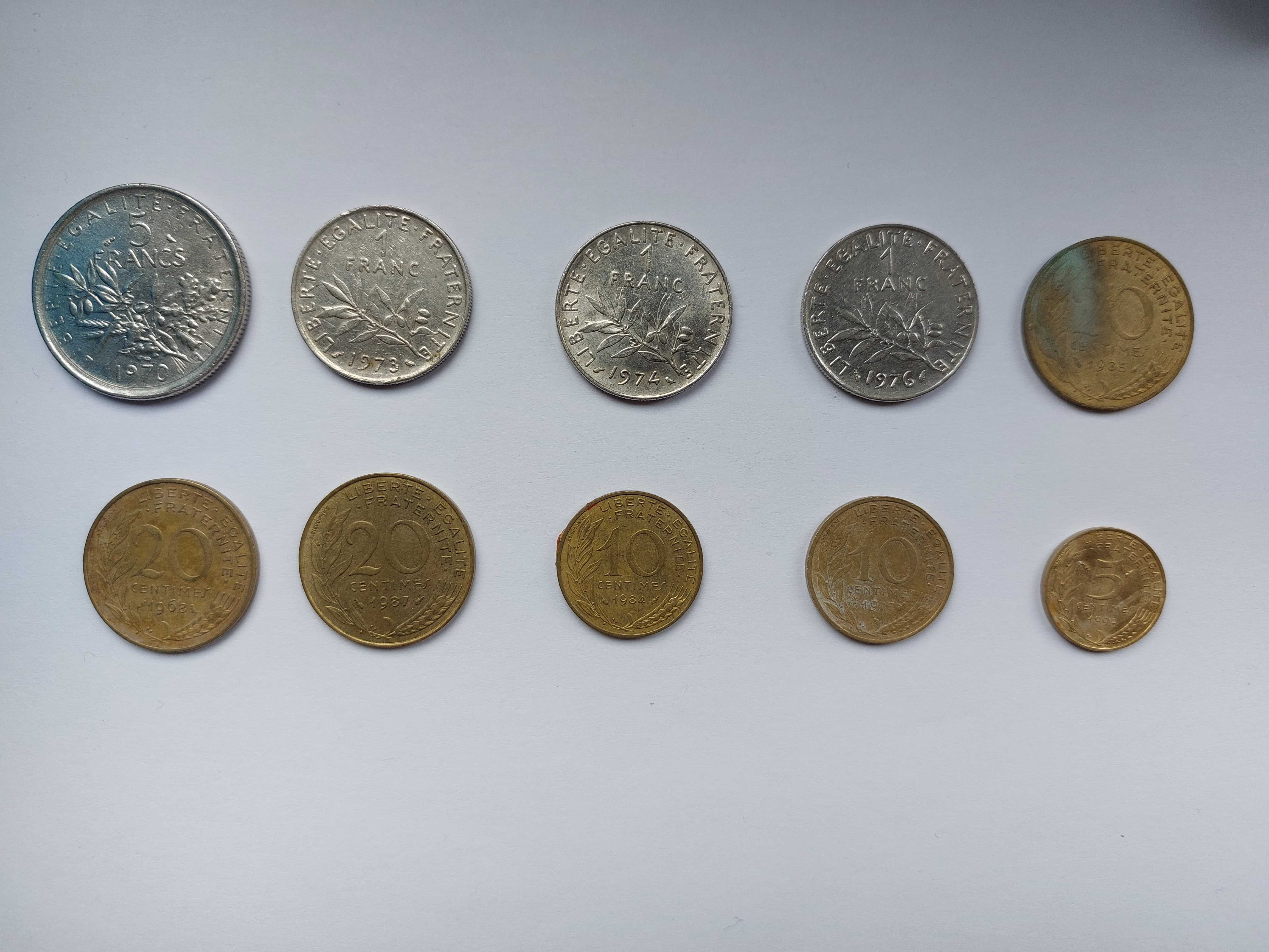 Moedas Estrangeiras (Rep. Dominicana, Africa do Sul, Croácia, França)