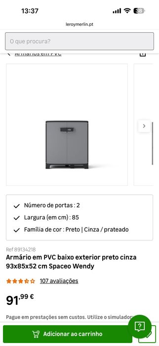 Vendo este conjunto de armario PVC + bancada +mesa +baú vermelho