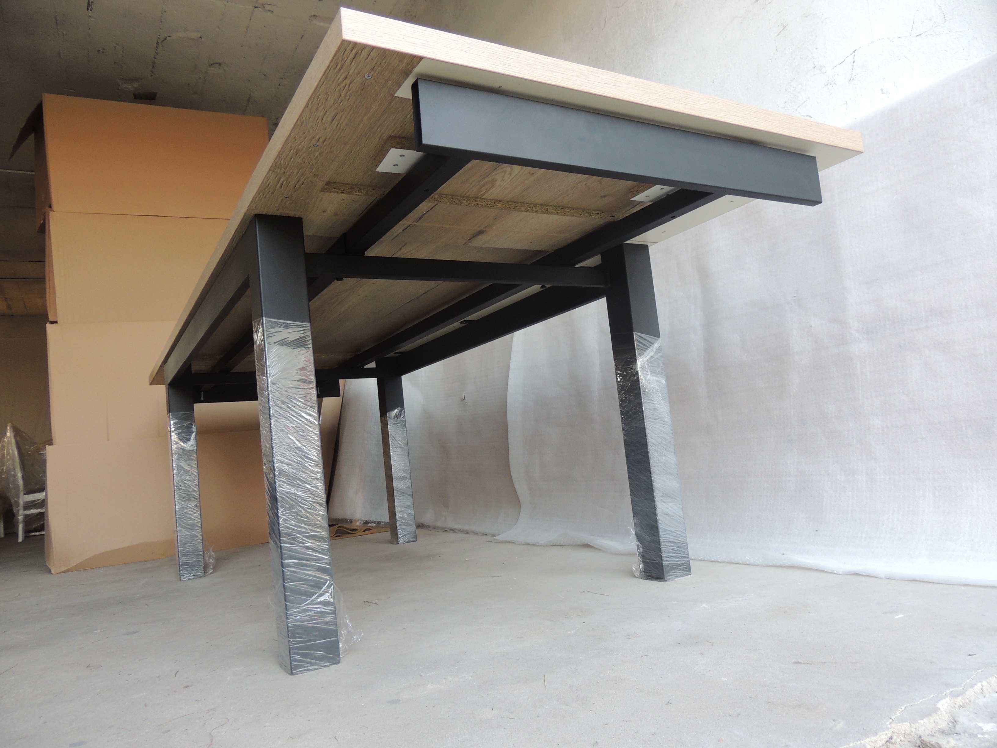 Stół LOFT industrialny 180-270x100 (2x45 Dostawki) EGGER