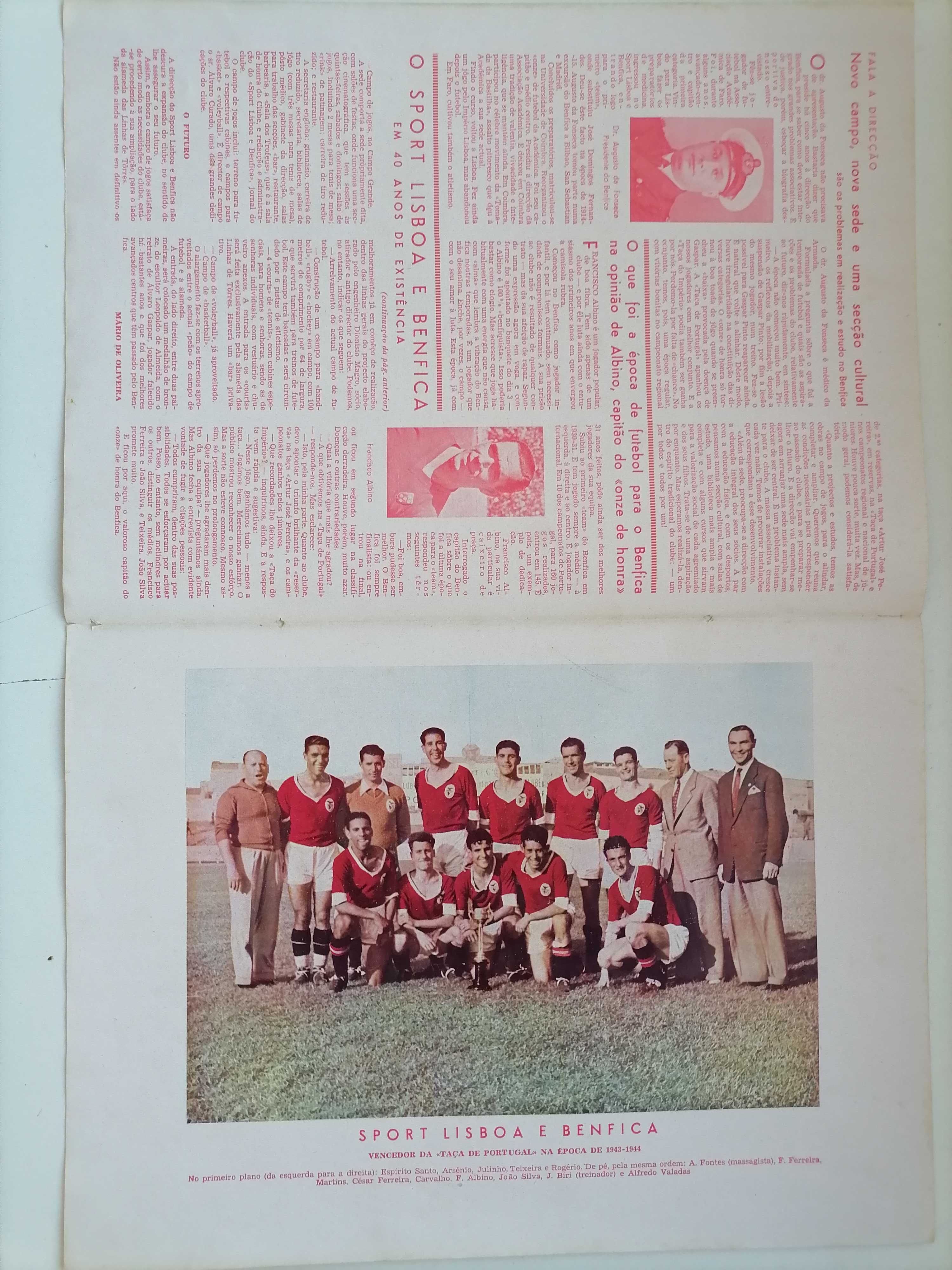 Fotobiografia S. L. BENFICA Reportagens Gráficas 1943/1944 Stadium