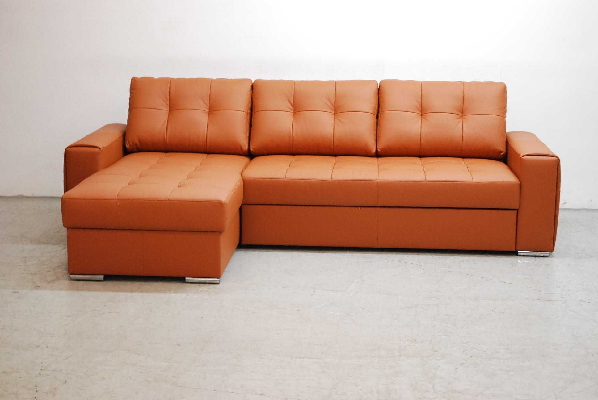 SKÓRA NATURALNA NAROŻNIK spanie pojemnik  3099 SOFA kanapa rogówka