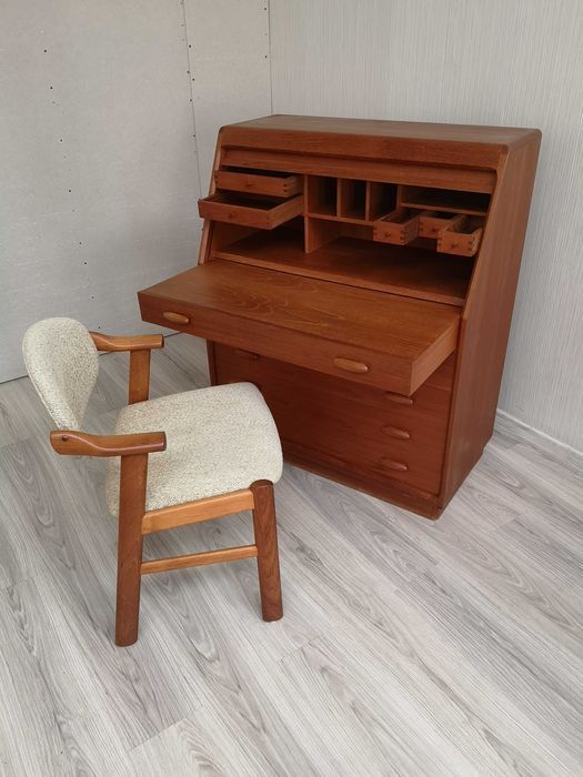 krzesło tekowe DANIA proj. Kai Kristiansen dla Schou Andersen lata 60