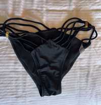 Parte baixo bikini tanga preto com pormenor lateral