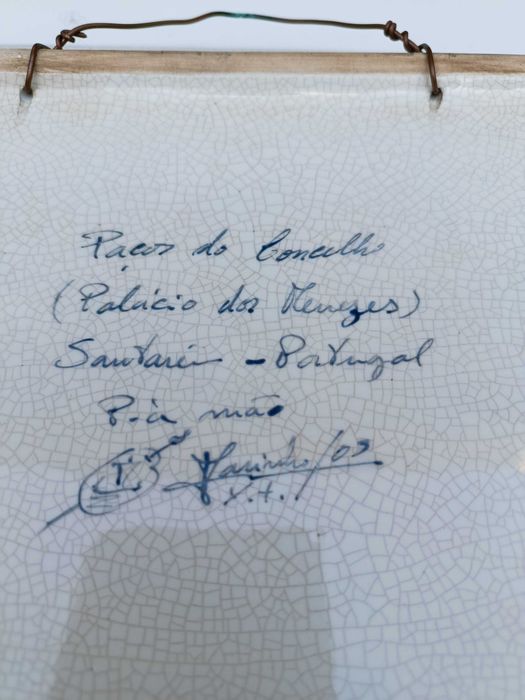 Travessa Santarém cerâmica Caldas da Rainha 37,5 cm Assinada