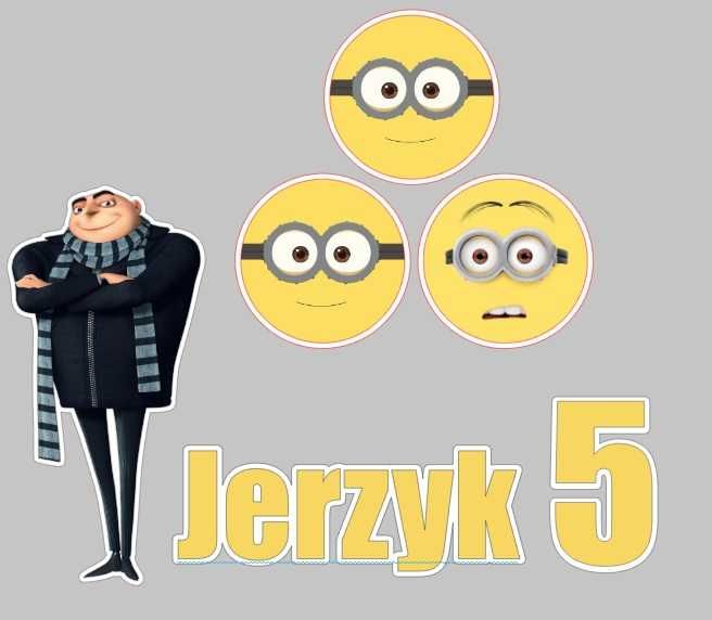 topper urodzinowy  minionki