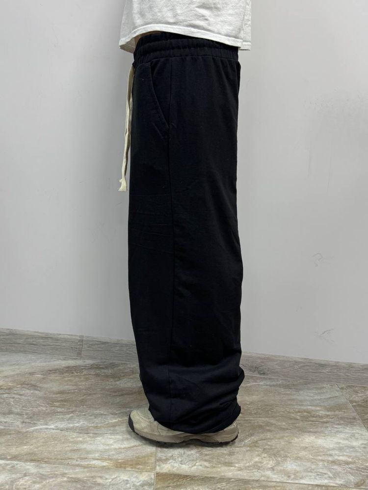 Широкі чорні спортивки Baggy Sweatpants jogger широкие штаны flared