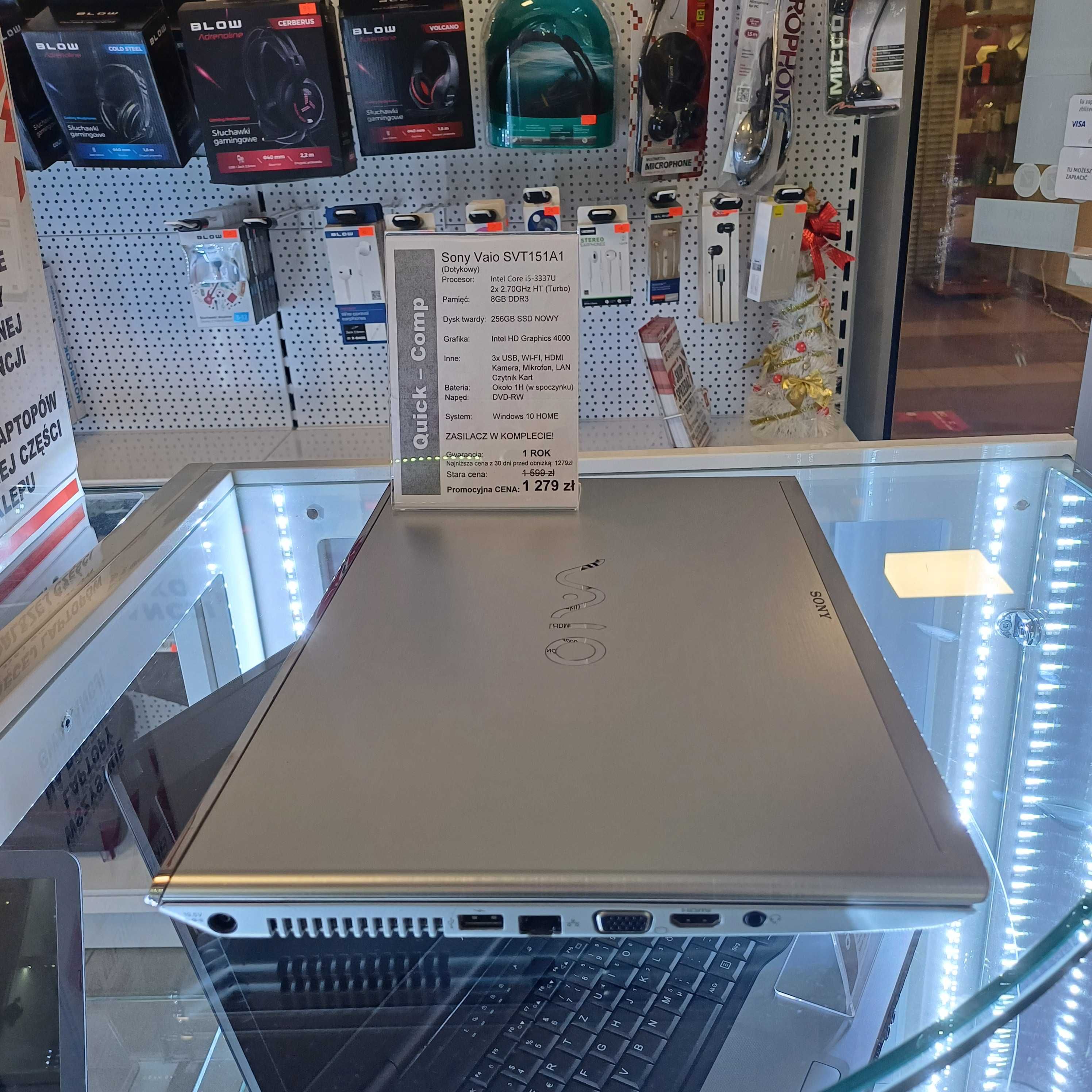 Laptop Sony Vaio Dotykowy i5 2x2,70GHz / 16GB / 512GB SSD / WINDOWS 10