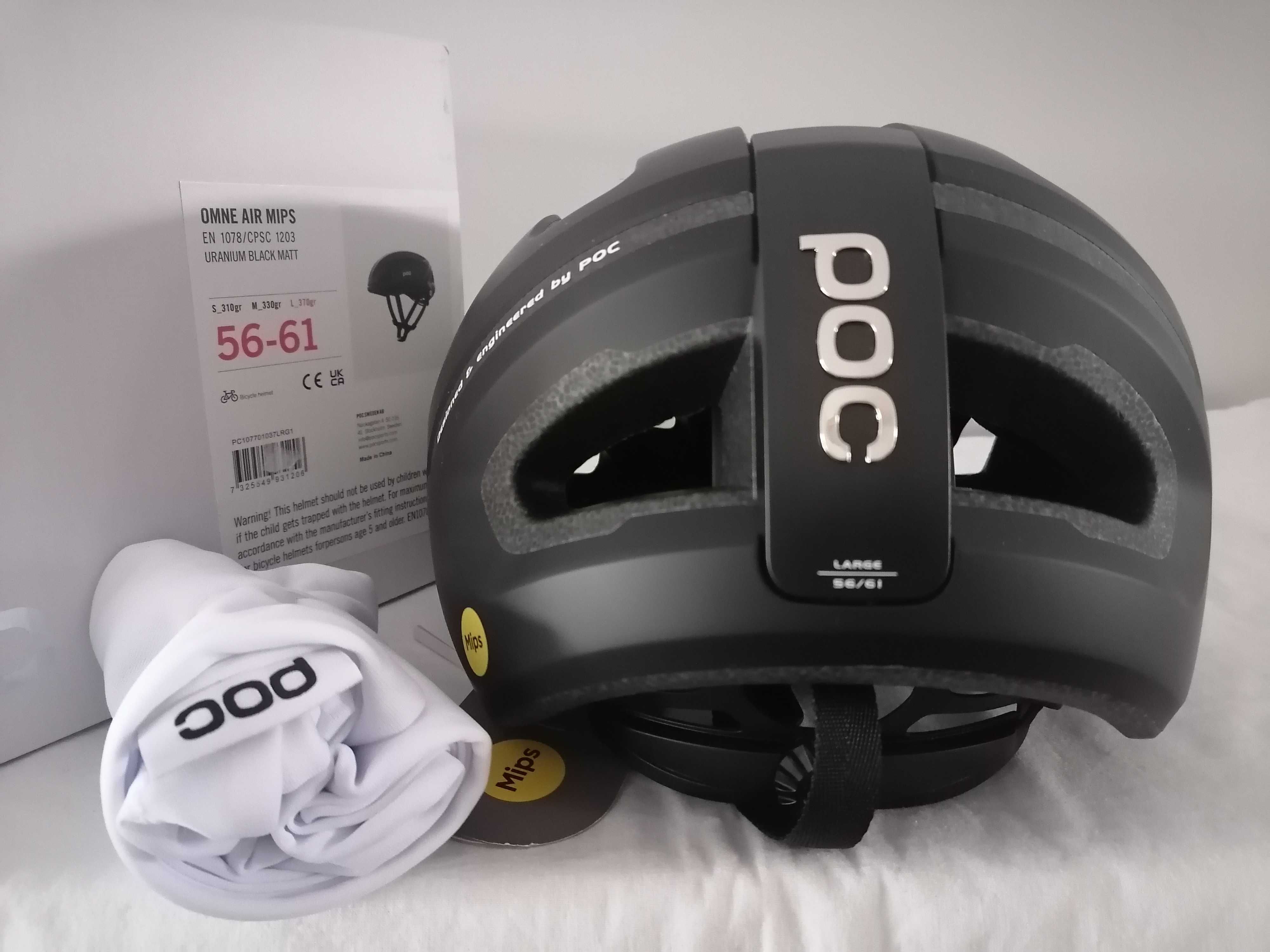 Kask rowerowy Poc Omne Air Mips Uranium Black Matt L 56-61cm