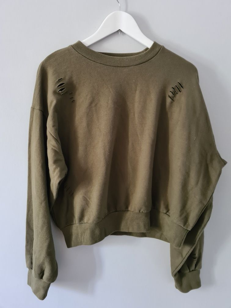 Zielona/khaki bluza oversize