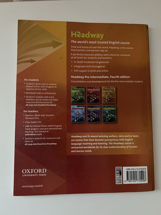 New Headway Pre-Intermediate students book