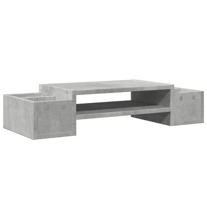 Vidaxl Podstawka Pod Monitor, Z Przegródkami, Szary Beton, 70X27X15 Cm