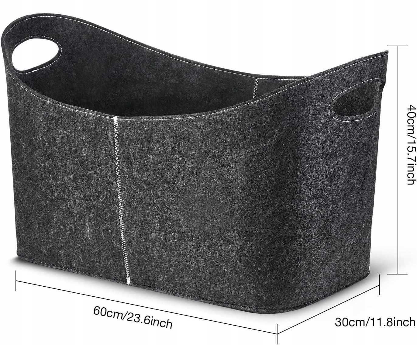 Torba na drewno WDRSWQW ciemnoszary 5mm 60x30x40