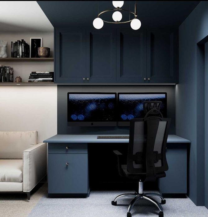 Niebieskie Meble - Domowe Biuro - Home Office