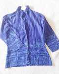 Blusa praia azul indigo