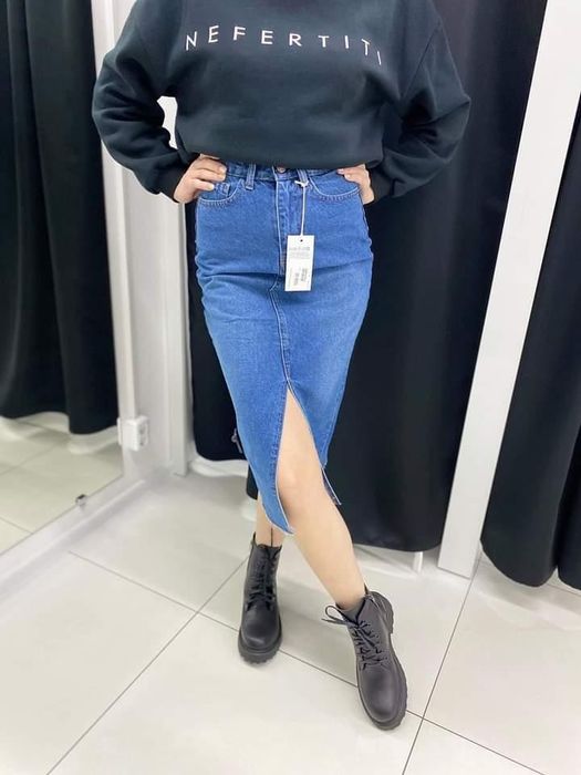 Спідниця джинсова міді