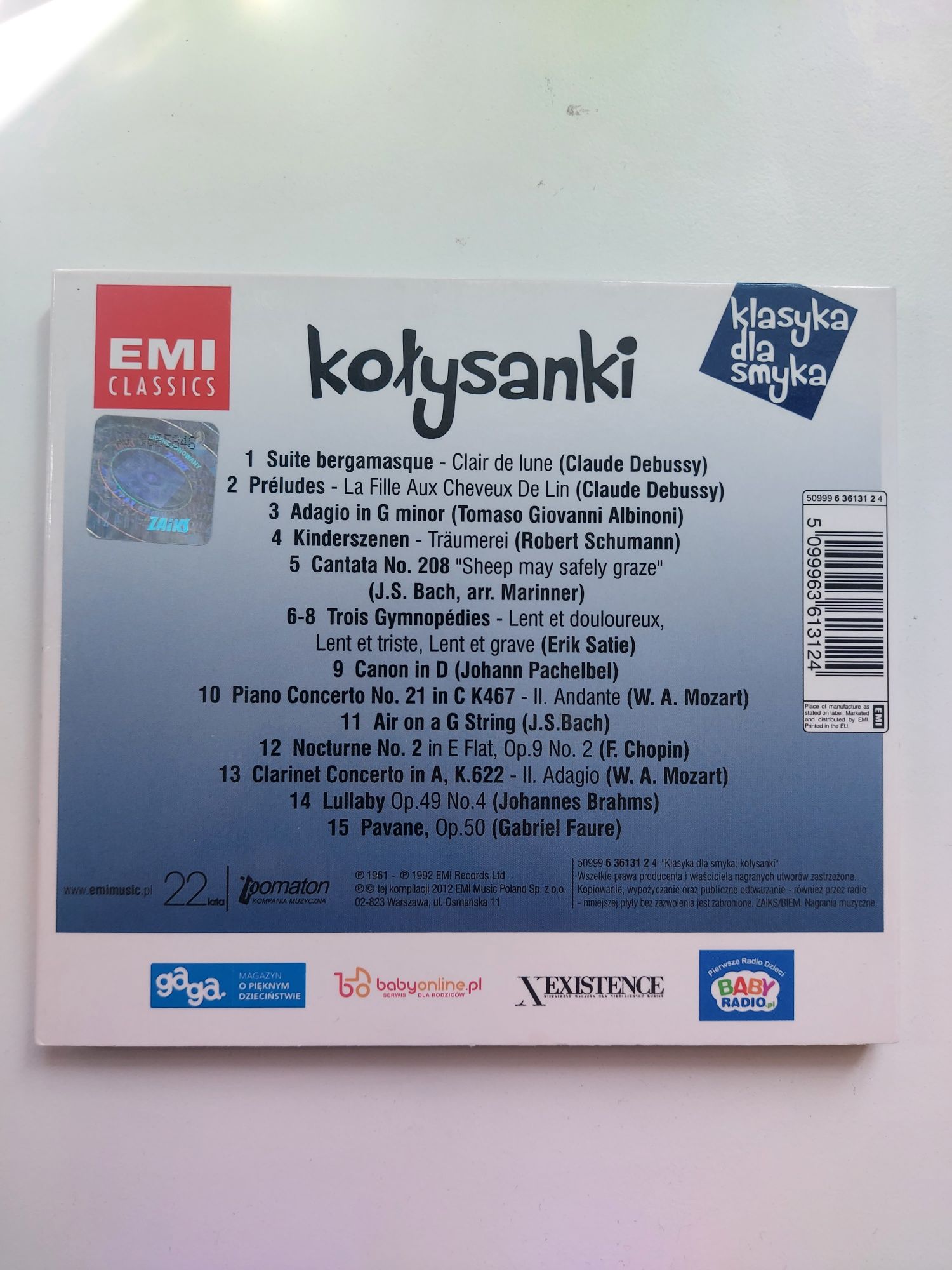 Kolysanki CD muzyka klasyczna