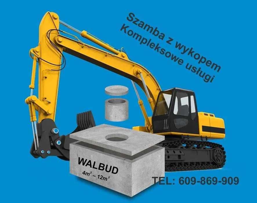 Szambo Betonowe Zbiornik z wykopem 4 5 6 8 10, 12m3 Piaseczno