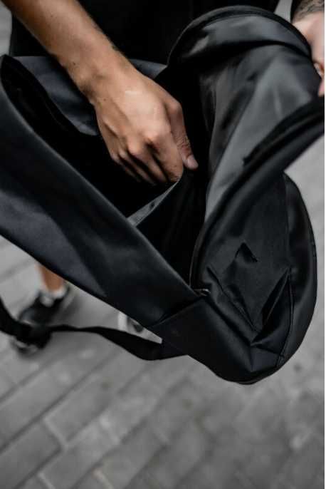 Черный рюкзак с вышитым логотипом Nike (Найк) -Стильный, вместительный