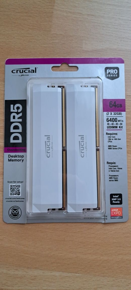 Crucial DDR5 64GB 6400 MT/S CL40