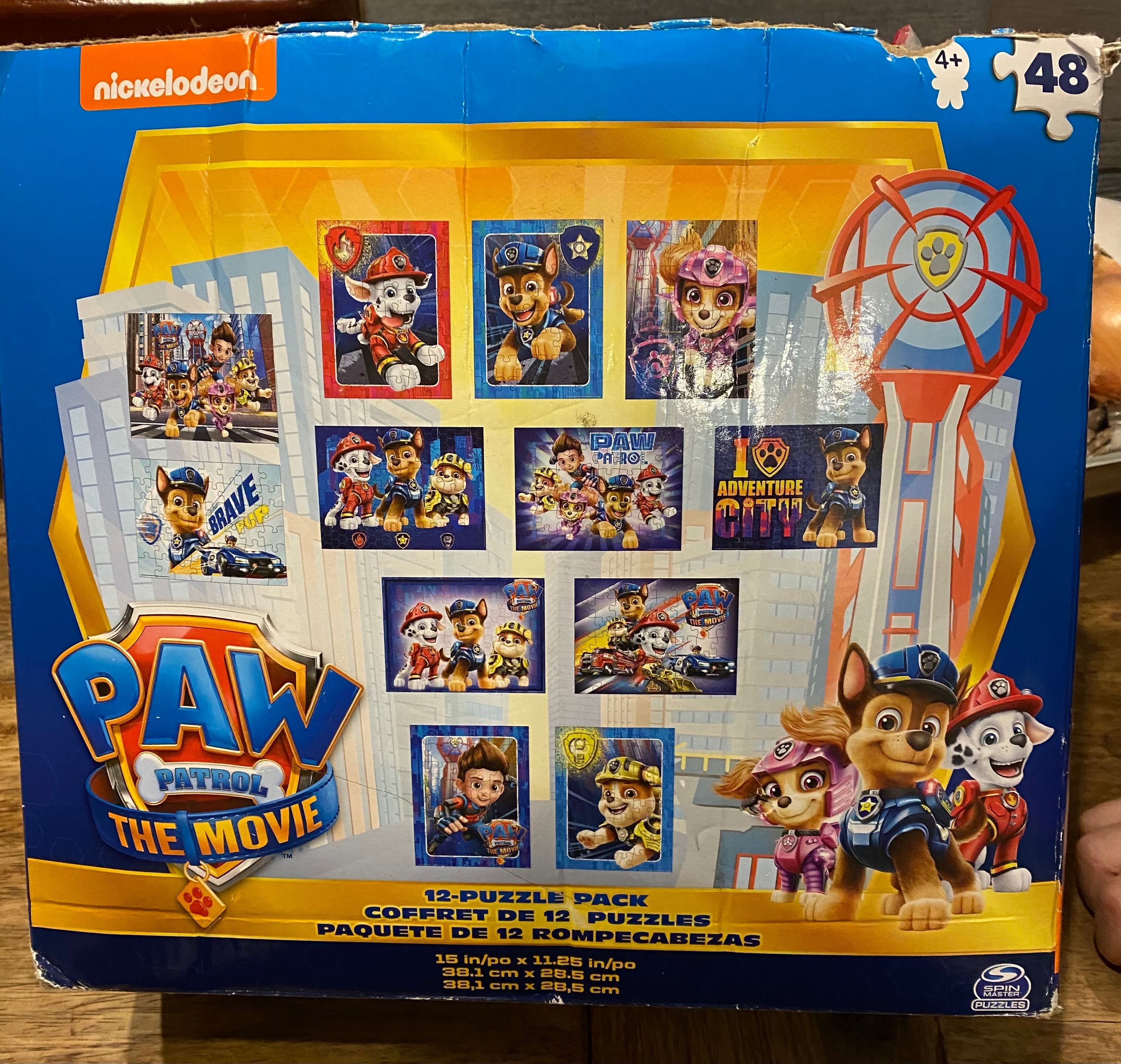 Paw patrol zestaw puzzli 11 w jednym