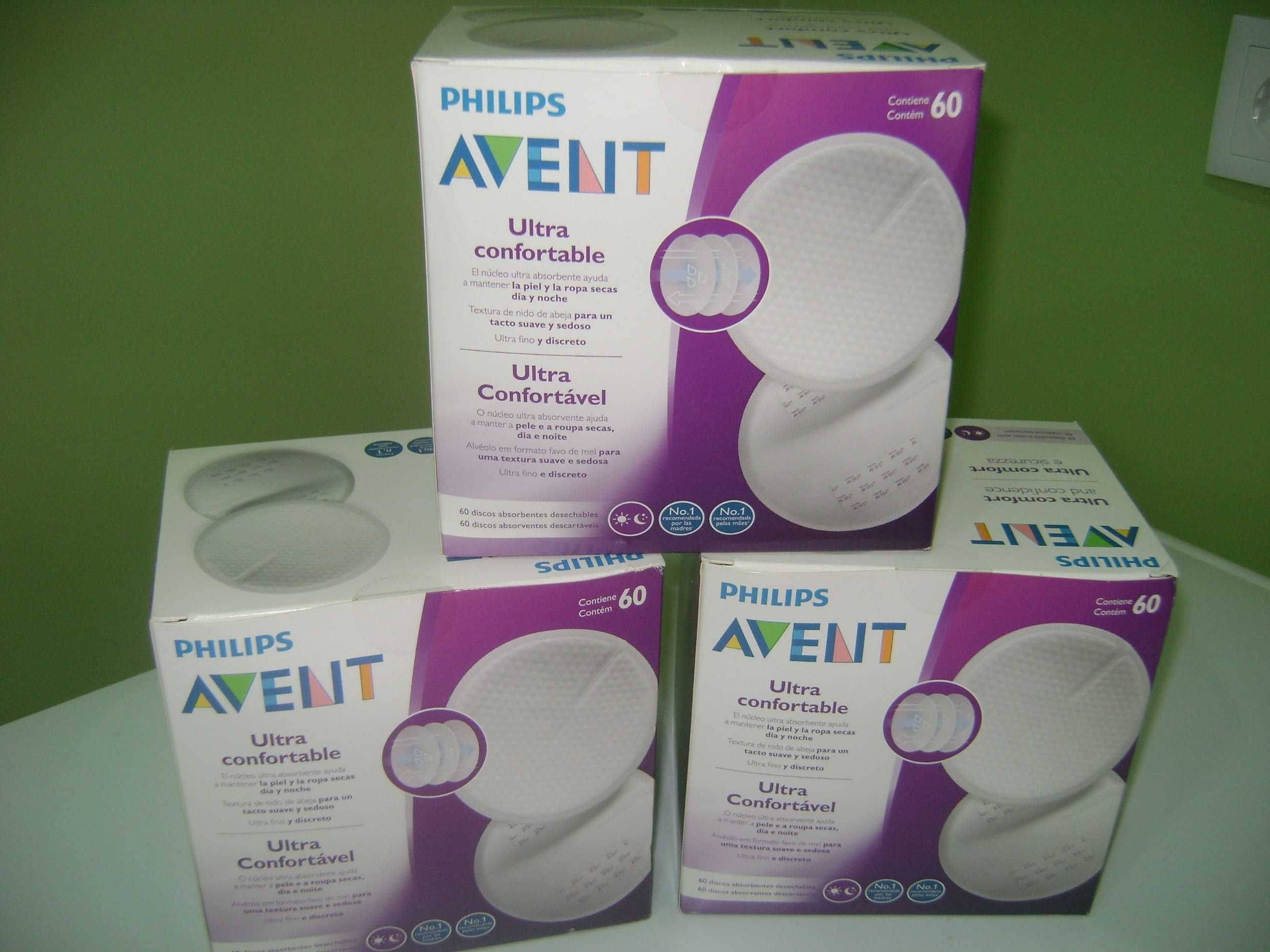 Discos absorventes/amamentação Philips NOVOS