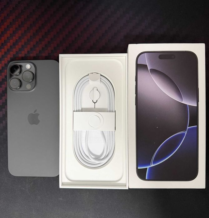 iPhone 16 Pro Max – 256GB – Czarny – Jak Nowy 100% bat