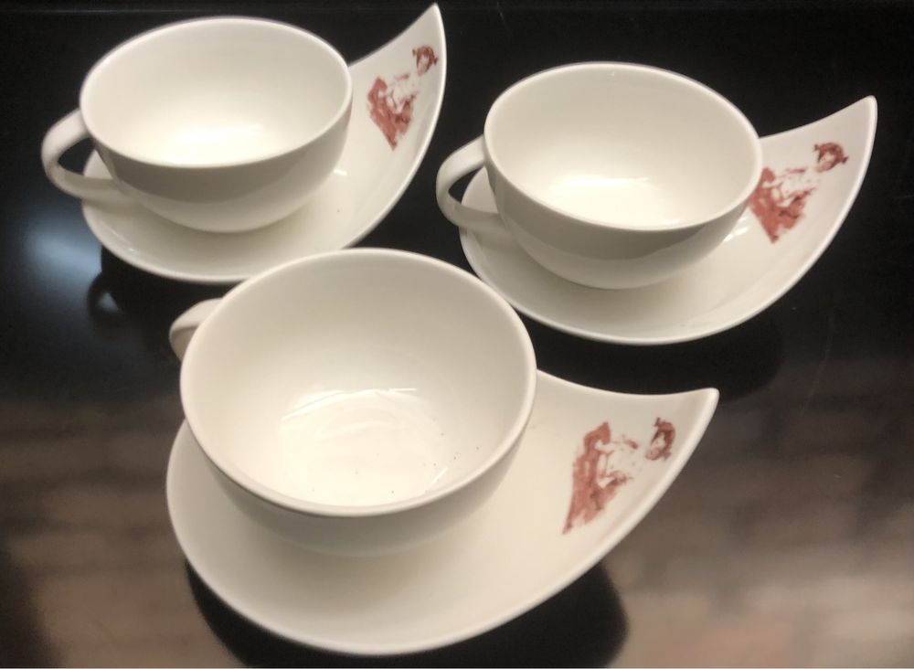 Polska porcelana BOCHNIA 3 szt filiżanki Bio Activ