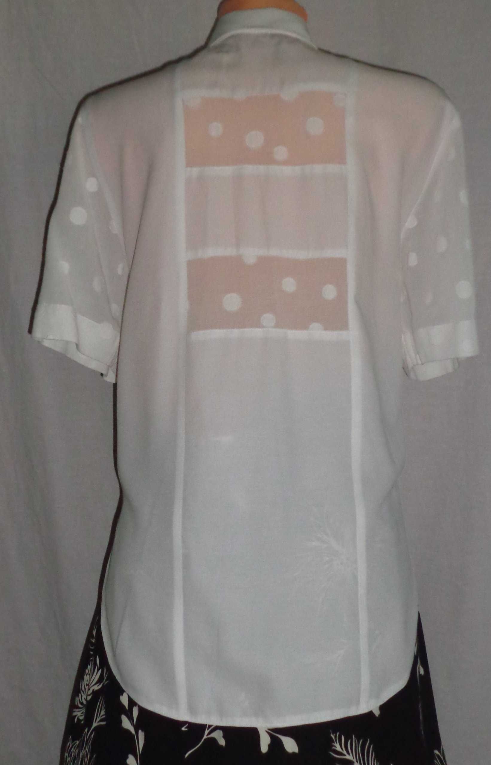 Śliczna biała tunika z wstawkami roz. M/L