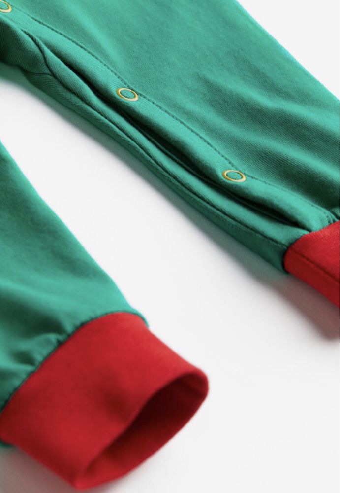 Piżama jednoczęściowa świąteczna - zielona/elf, rozm. 68, H&M - Nowa