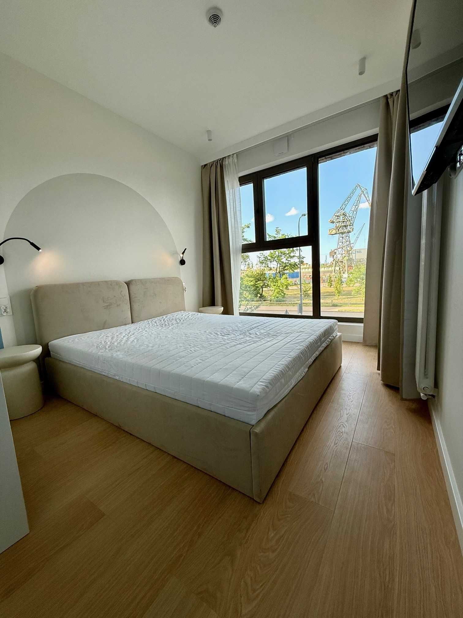 Nowy apartament z widokiem na żurawie Gdańsk Młode Miasto
