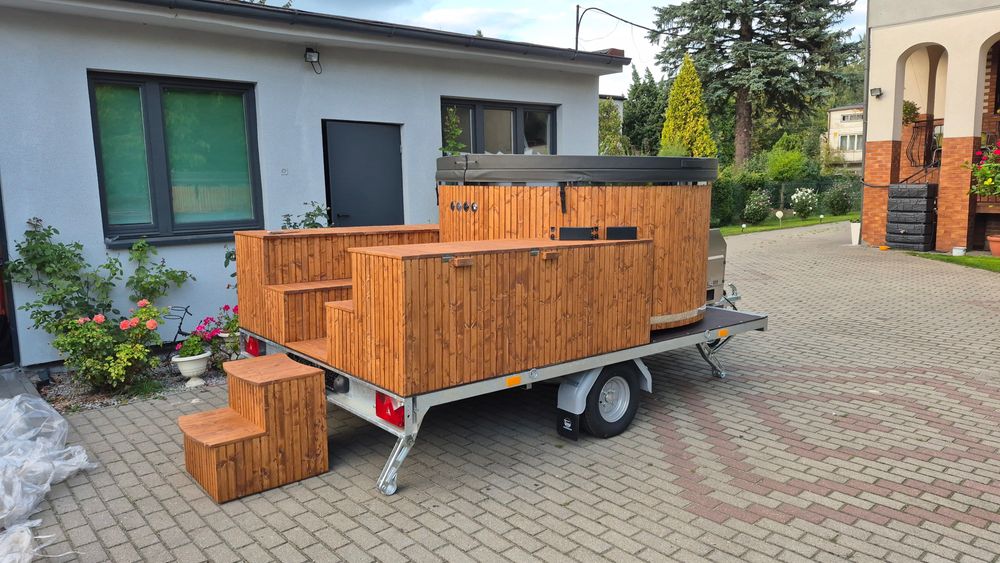 MOBILNA BALIA JACUZZI bania z hydro i Aero masażem spa do wynajęcia