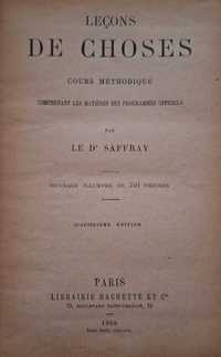 Leçons de Choses - Paris Edição de 1908