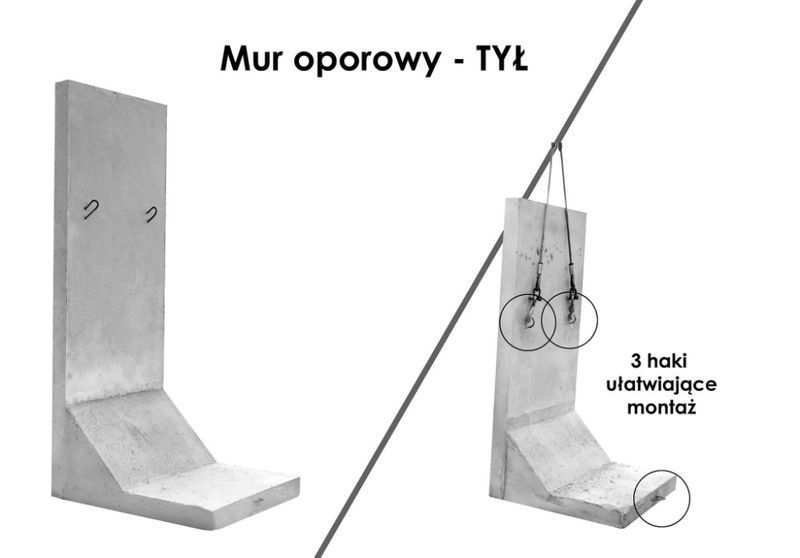 Gdynia Mur betonowy oporowy l prefabrykowany Elki betonowe Ściana