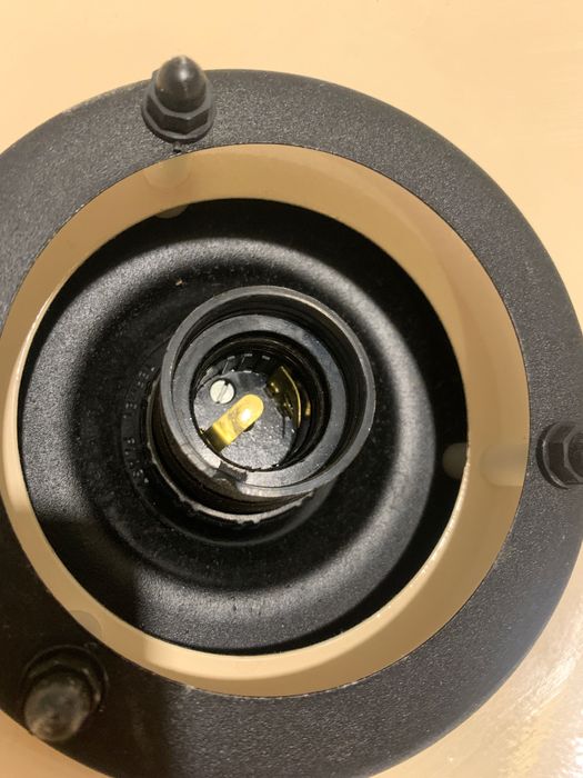 Lampa styl loft PRL skandynawski UFO jednopunktowa czarny mat